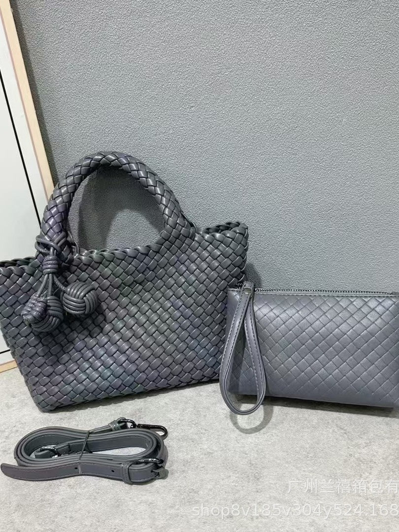 Handmade Soft Leather Woven Handbag for Women 2025 New Single Shoulder Crossbody Bag Unique Design Fashion Versatile Stylish