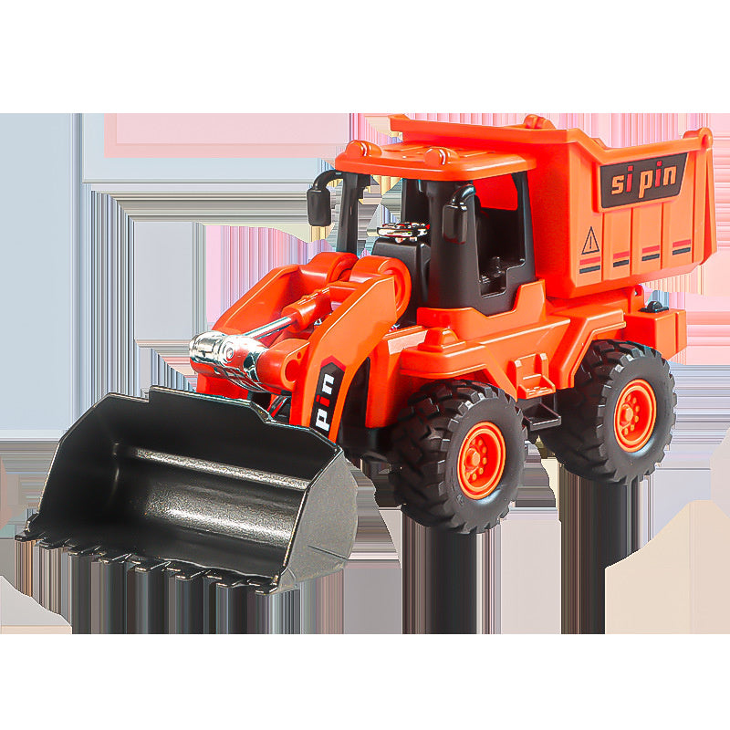 Children's Toy Alloy Excavator Dump Crane Car Model Bulldozer Boys' Truck Engineering Vehicle