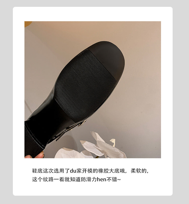 Weiwei Girl 173-1 French Mary Jane for Women One-Strap Chunky Heel Single Shoes Fairy Style Silver High Heels