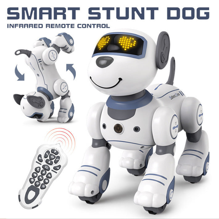 Cross-border Intelligent Voice-Activated Talking Robot Dog with Touch Sensing, Song and Dance Programming, Remote Control, Educational Toy