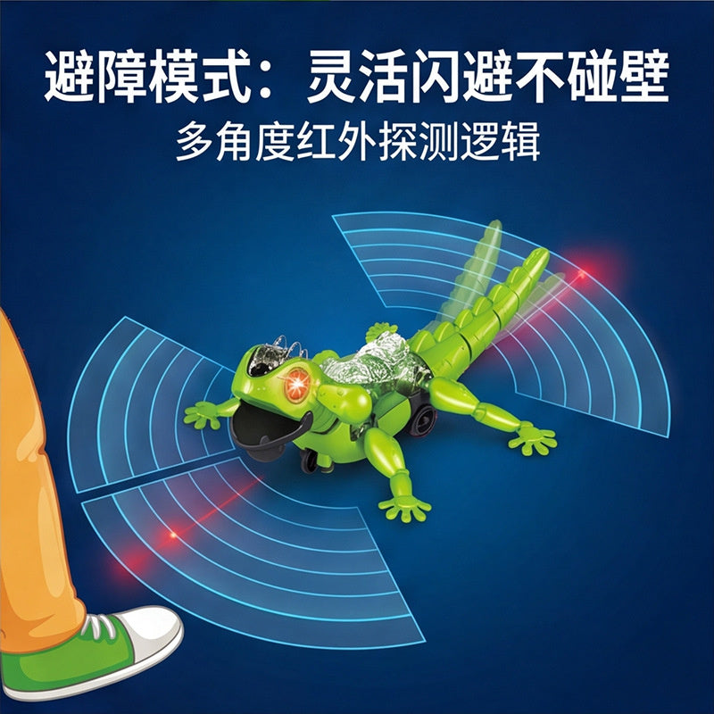 New cross-border product: AI intelligent automatic obstacle-avoiding toy, bionic lizard sensor-controlled crawling mechanical animal toy for boys and girls