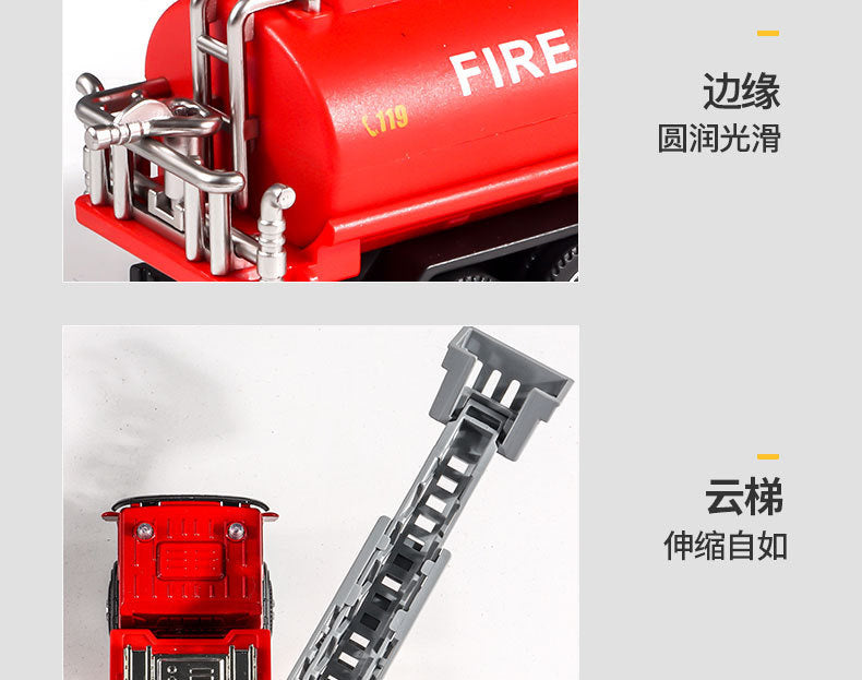 Children's Toy Alloy Excavator Dump Crane Car Model Bulldozer Boys' Truck Engineering Vehicle
