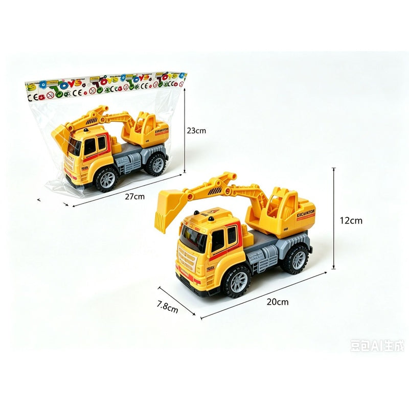 Children's Toy Alloy Excavator Dump Crane Car Model Bulldozer Boys' Truck Engineering Vehicle