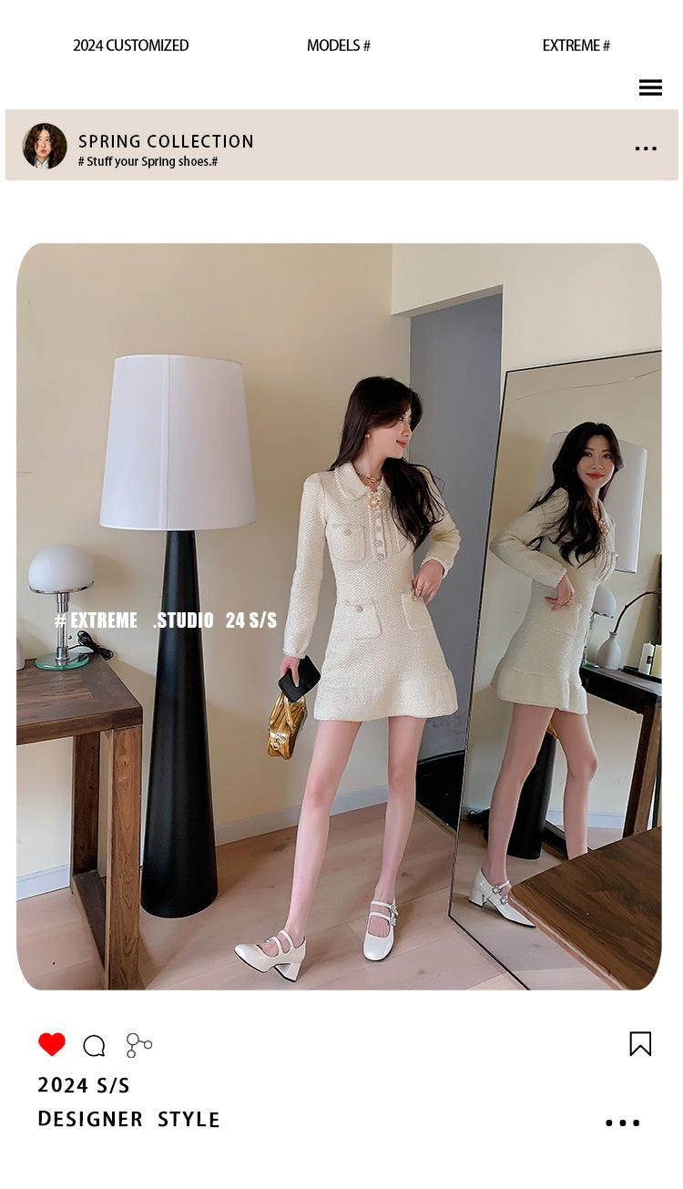 Weiwei Girl 173-1 French Mary Jane for Women One-Strap Chunky Heel Single Shoes Fairy Style Silver High Heels
