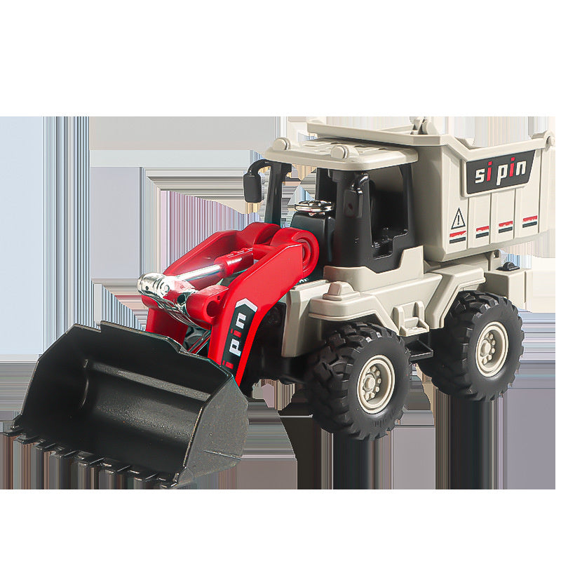 Children's Toy Alloy Excavator Dump Crane Car Model Bulldozer Boys' Truck Engineering Vehicle