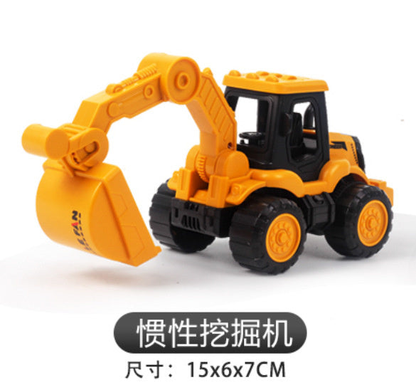Children's Toy Alloy Excavator Dump Crane Car Model Bulldozer Boys' Truck Engineering Vehicle