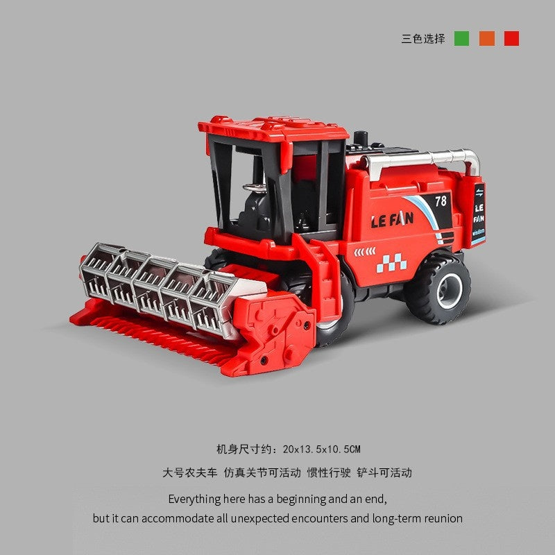 Children's Toy Alloy Excavator Dump Crane Car Model Bulldozer Boys' Truck Engineering Vehicle