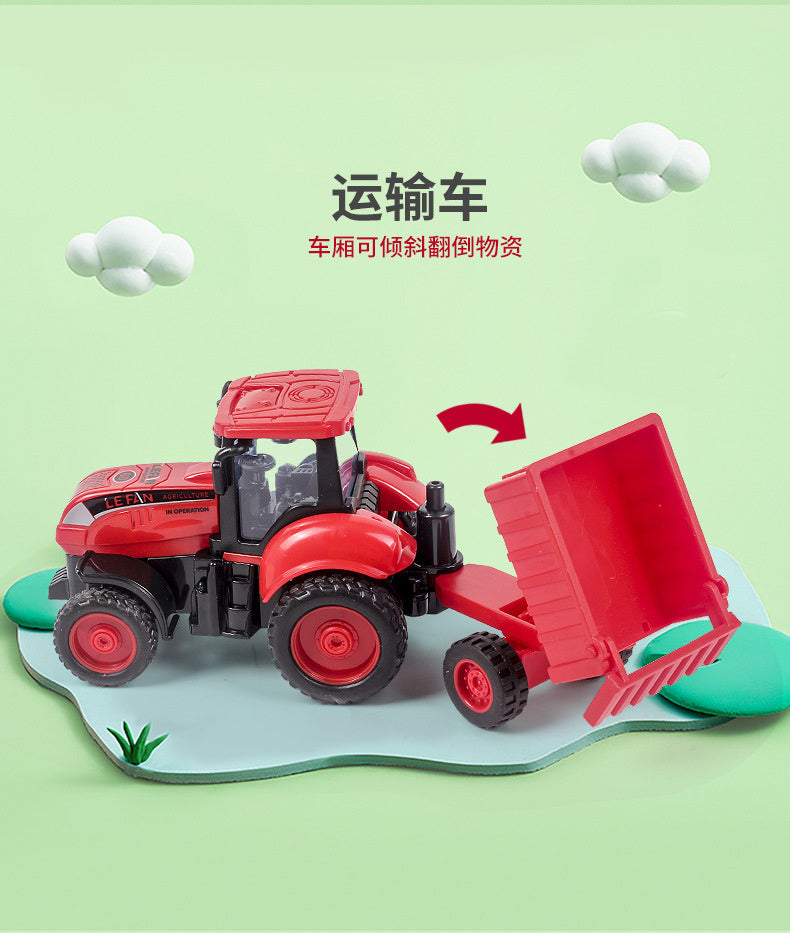 Children's Toy Alloy Excavator Dump Crane Car Model Bulldozer Boys' Truck Engineering Vehicle