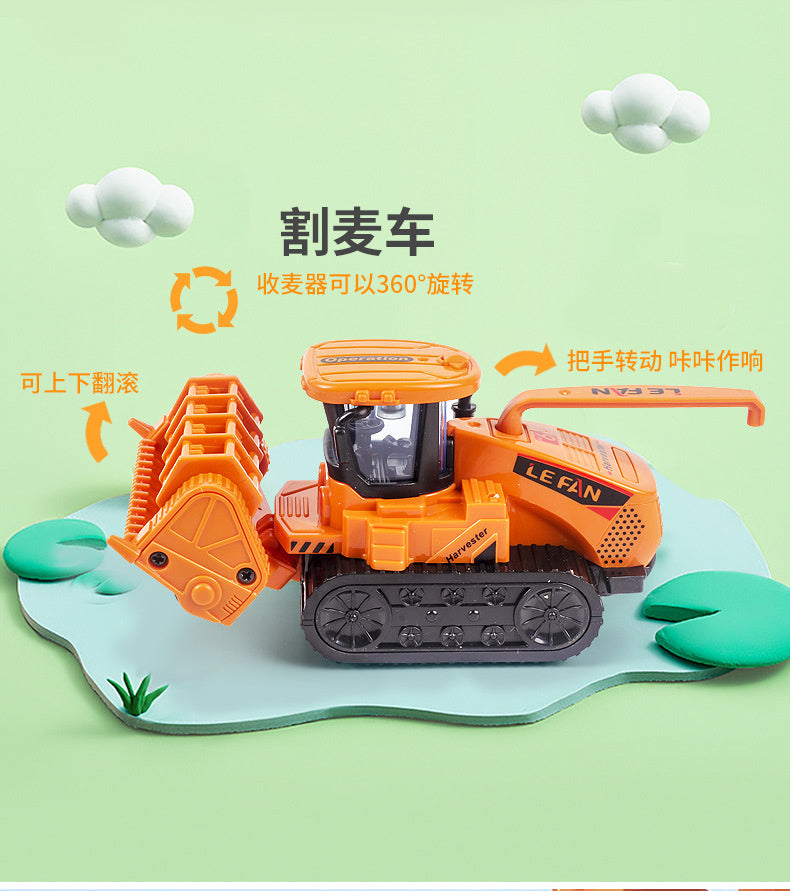 Children's Toy Alloy Excavator Dump Crane Car Model Bulldozer Boys' Truck Engineering Vehicle