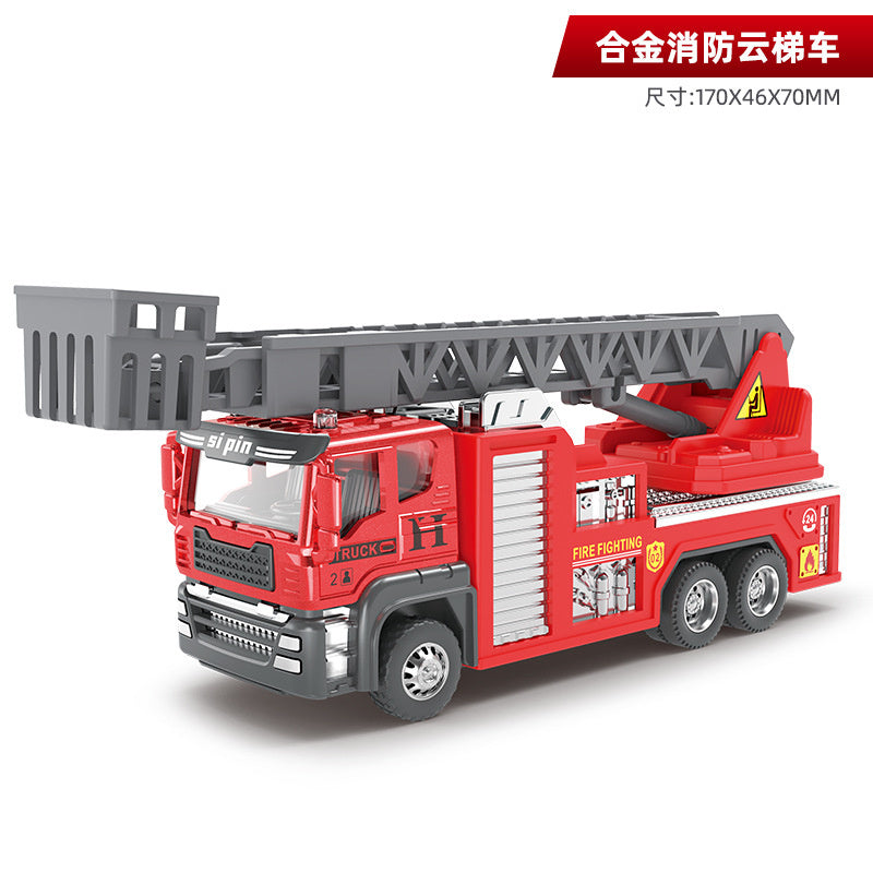 Children's Toy Alloy Excavator Dump Crane Car Model Bulldozer Boys' Truck Engineering Vehicle
