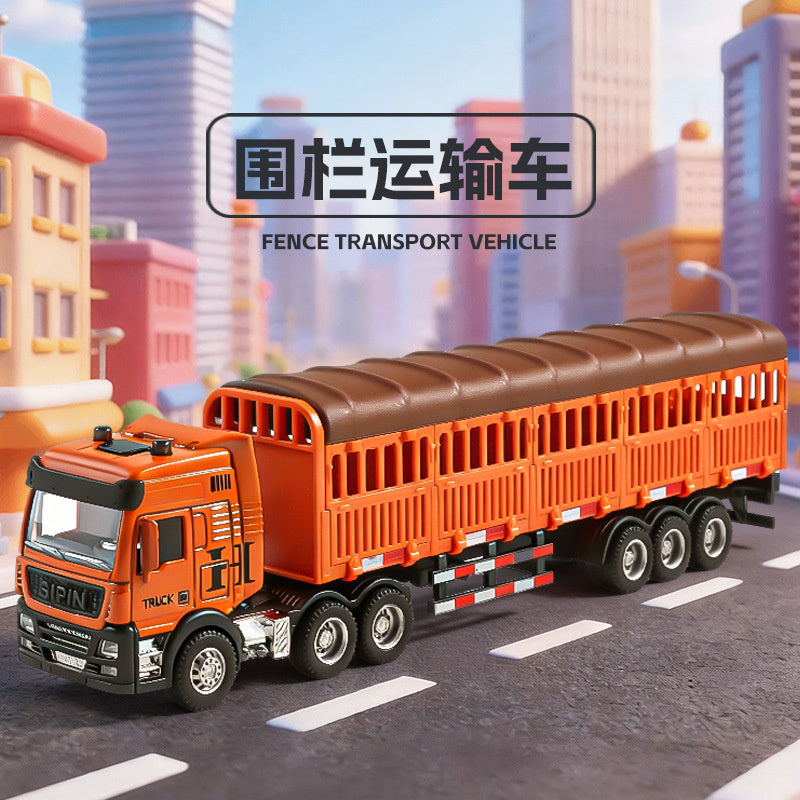 Children's Toy Alloy Excavator Dump Crane Car Model Bulldozer Boys' Truck Engineering Vehicle