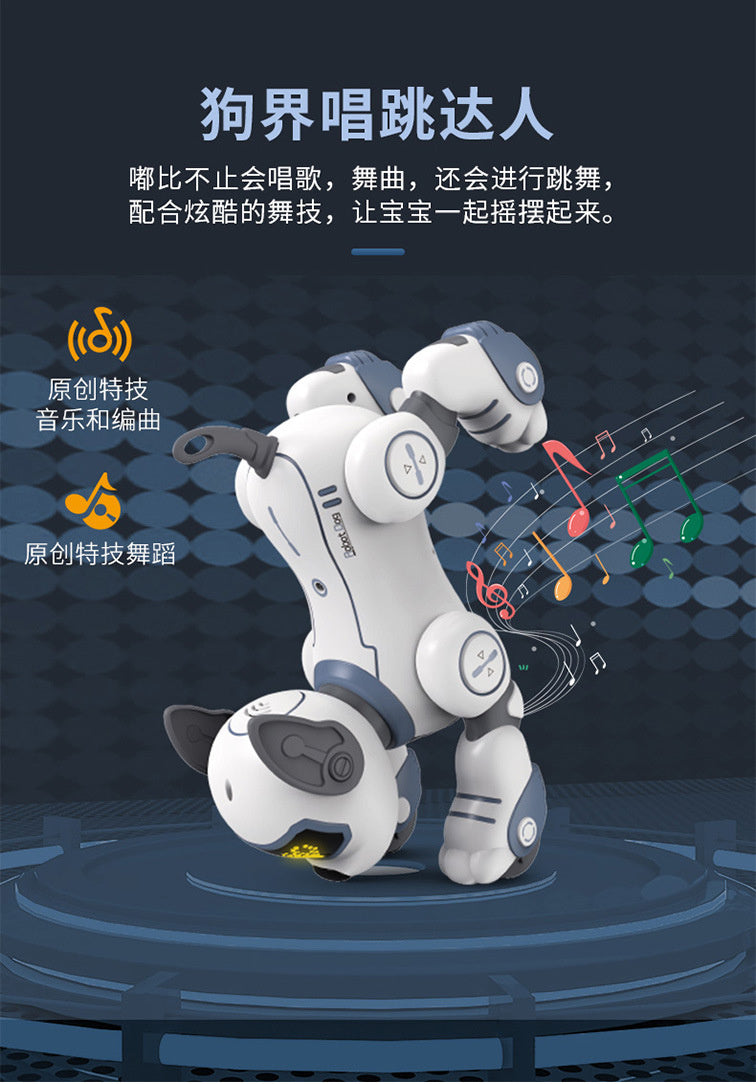 Cross-border Intelligent Voice-Activated Talking Robot Dog with Touch Sensing, Song and Dance Programming, Remote Control, Educational Toy