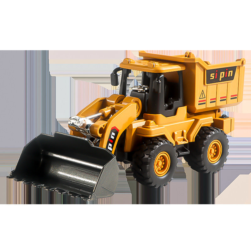Children's Toy Alloy Excavator Dump Crane Car Model Bulldozer Boys' Truck Engineering Vehicle