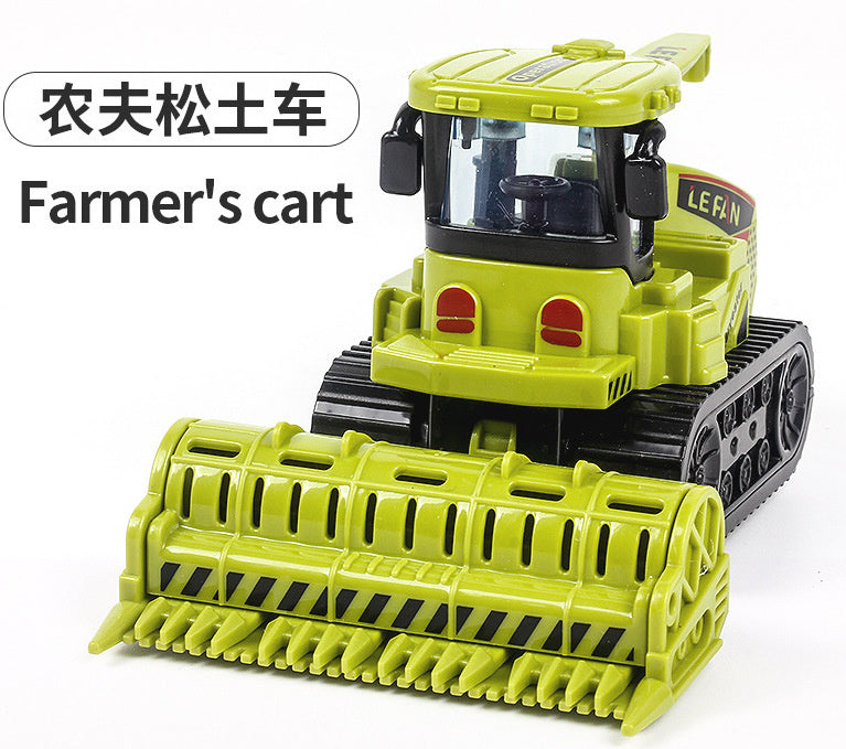 Children's Toy Alloy Excavator Dump Crane Car Model Bulldozer Boys' Truck Engineering Vehicle
