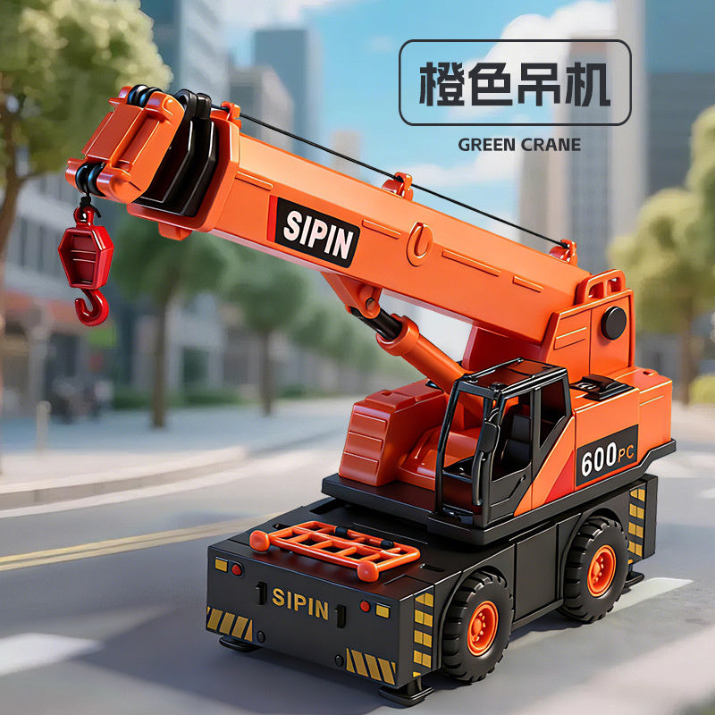 Children's Toy Alloy Excavator Dump Crane Car Model Bulldozer Boys' Truck Engineering Vehicle