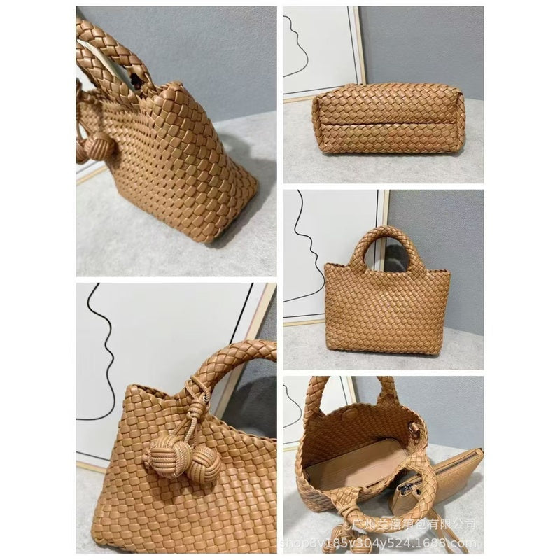 Handmade Soft Leather Woven Handbag for Women 2025 New Single Shoulder Crossbody Bag Unique Design Fashion Versatile Stylish