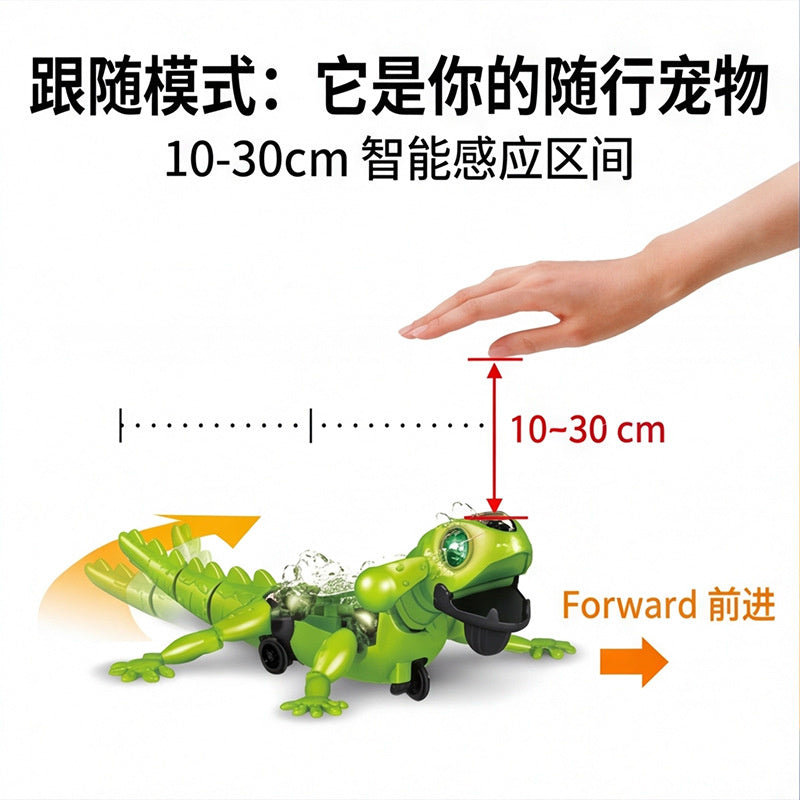 New cross-border product: AI intelligent automatic obstacle-avoiding toy, bionic lizard sensor-controlled crawling mechanical animal toy for boys and girls