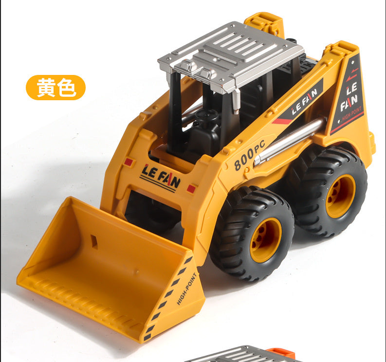 Children's Toy Alloy Excavator Dump Crane Car Model Bulldozer Boys' Truck Engineering Vehicle