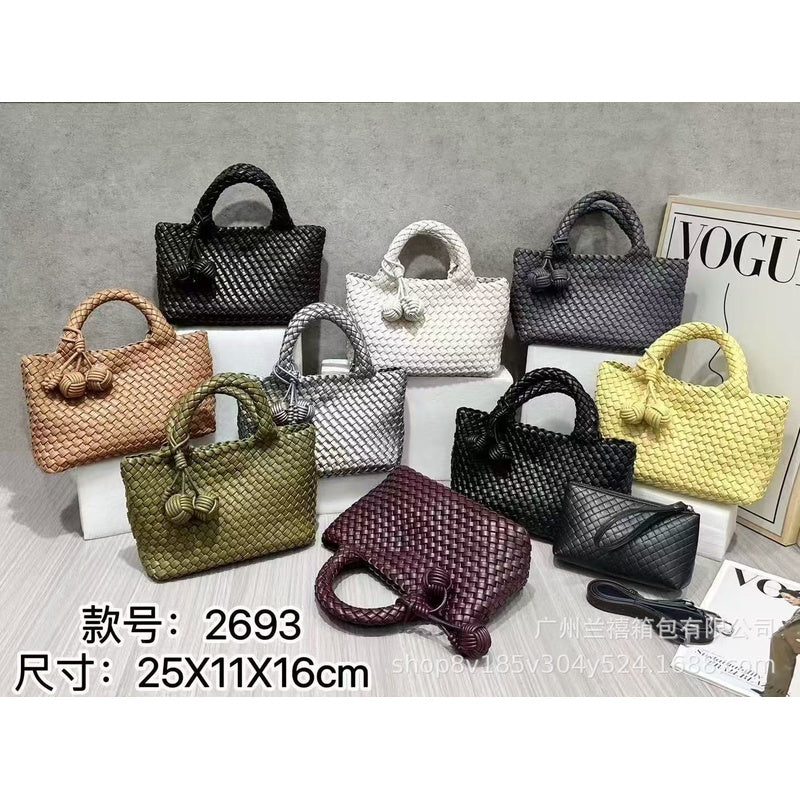 Handmade Soft Leather Woven Handbag for Women 2025 New Single Shoulder Crossbody Bag Unique Design Fashion Versatile Stylish