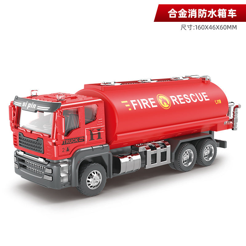 Children's Toy Alloy Excavator Dump Crane Car Model Bulldozer Boys' Truck Engineering Vehicle