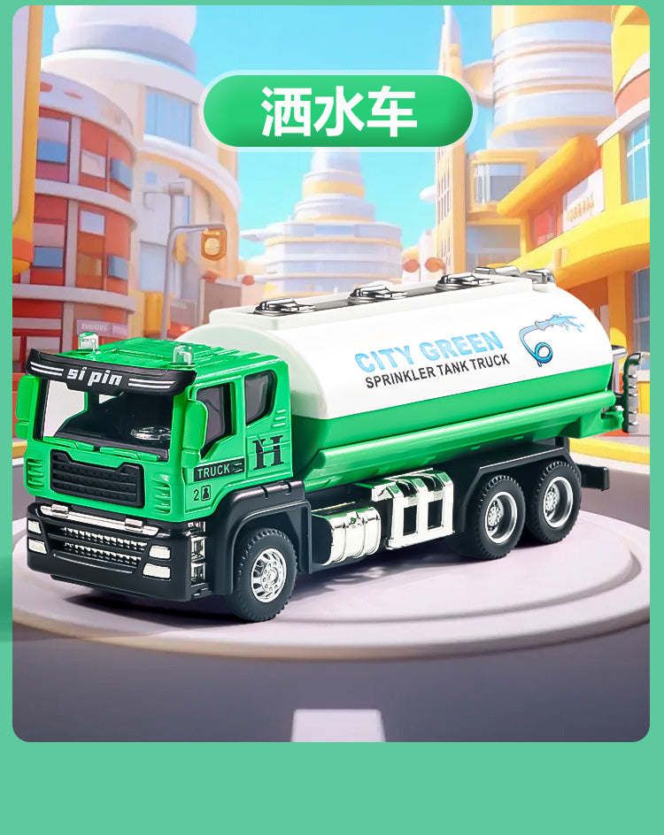 Children's Toy Alloy Excavator Dump Crane Car Model Bulldozer Boys' Truck Engineering Vehicle