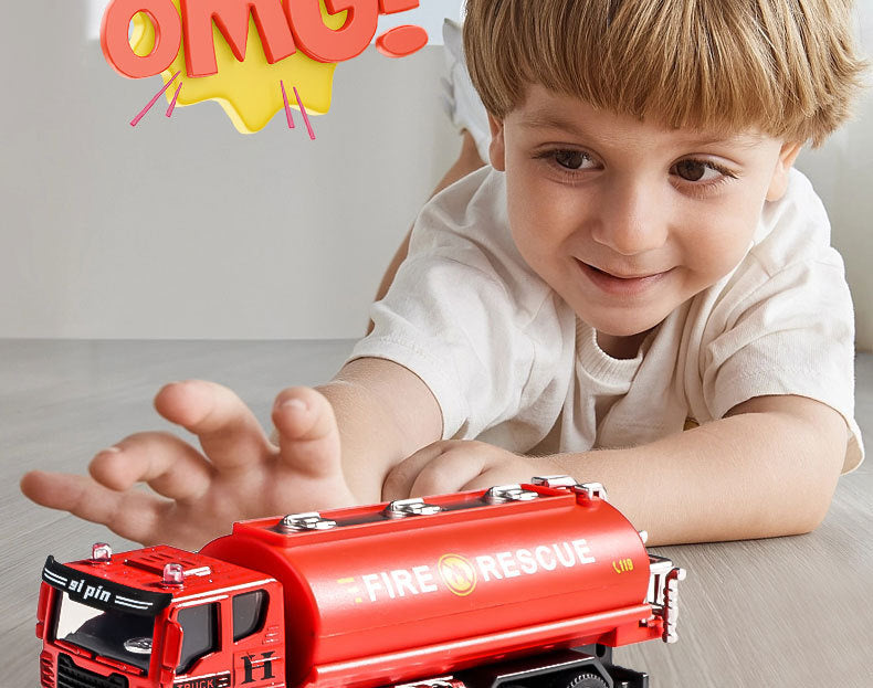 Children's Toy Alloy Excavator Dump Crane Car Model Bulldozer Boys' Truck Engineering Vehicle