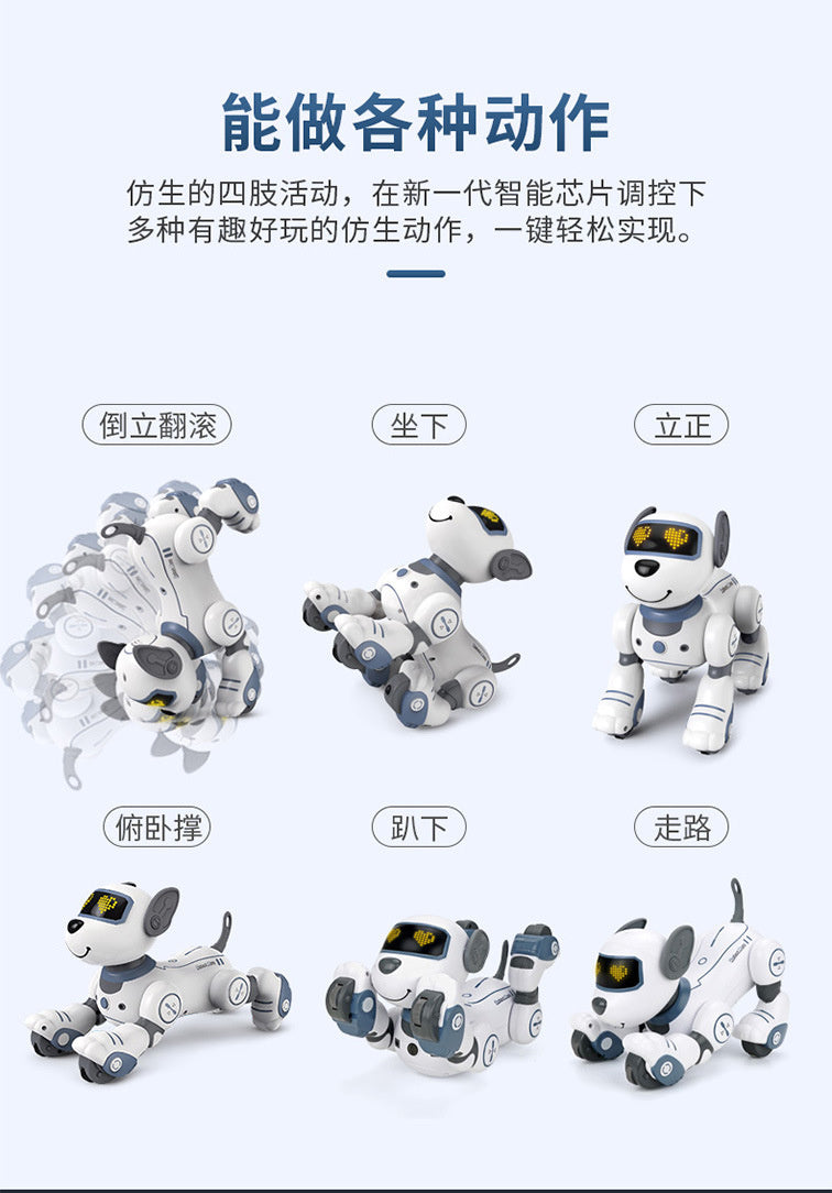 Cross-border Intelligent Voice-Activated Talking Robot Dog with Touch Sensing, Song and Dance Programming, Remote Control, Educational Toy