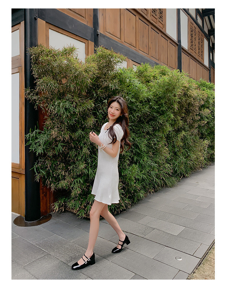 Weiwei Girl 173-1 French Mary Jane for Women One-Strap Chunky Heel Single Shoes Fairy Style Silver High Heels