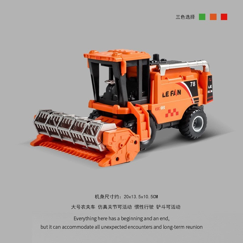 Children's Toy Alloy Excavator Dump Crane Car Model Bulldozer Boys' Truck Engineering Vehicle