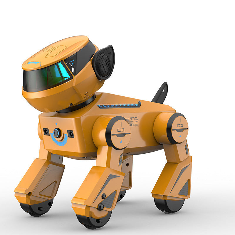 Cross-border Intelligent Voice-Activated Talking Robot Dog with Touch Sensing, Song and Dance Programming, Remote Control, Educational Toy