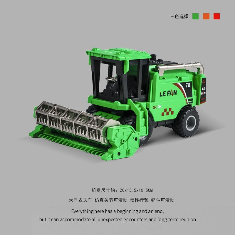 Children's Toy Alloy Excavator Dump Crane Car Model Bulldozer Boys' Truck Engineering Vehicle