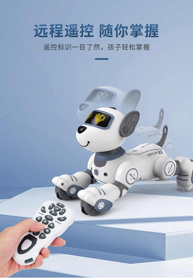 Cross-border Intelligent Voice-Activated Talking Robot Dog with Touch Sensing, Song and Dance Programming, Remote Control, Educational Toy