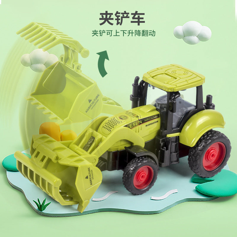 Children's Toy Alloy Excavator Dump Crane Car Model Bulldozer Boys' Truck Engineering Vehicle