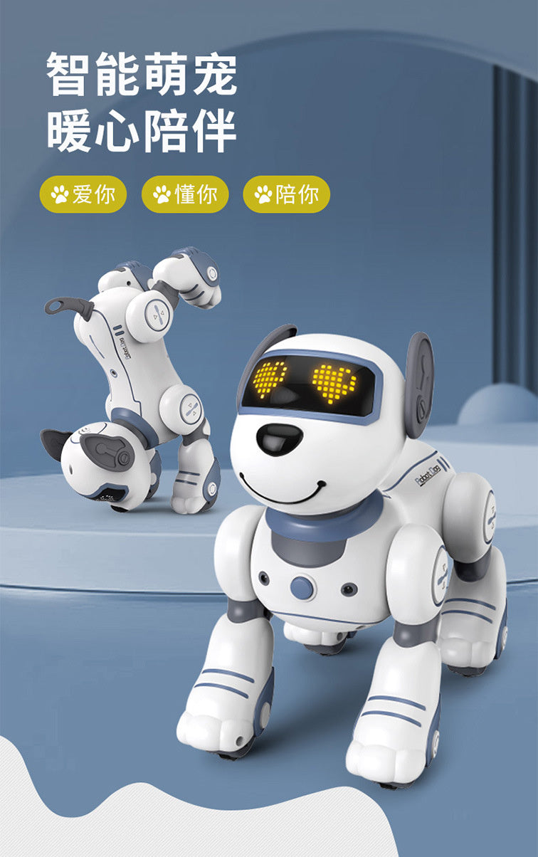 Cross-border Intelligent Voice-Activated Talking Robot Dog with Touch Sensing, Song and Dance Programming, Remote Control, Educational Toy