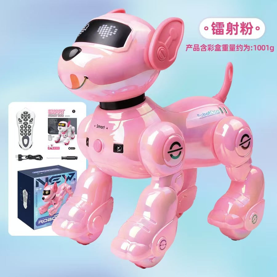 Cross-border Intelligent Voice-Activated Talking Robot Dog with Touch Sensing, Song and Dance Programming, Remote Control, Educational Toy