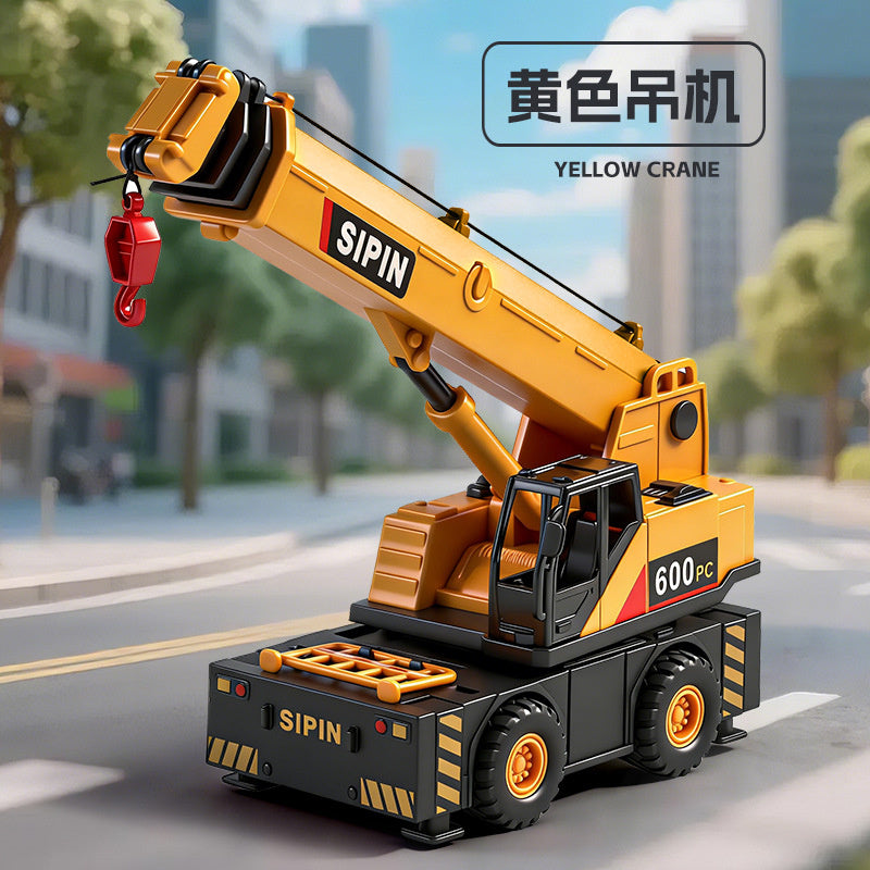 Children's Toy Alloy Excavator Dump Crane Car Model Bulldozer Boys' Truck Engineering Vehicle