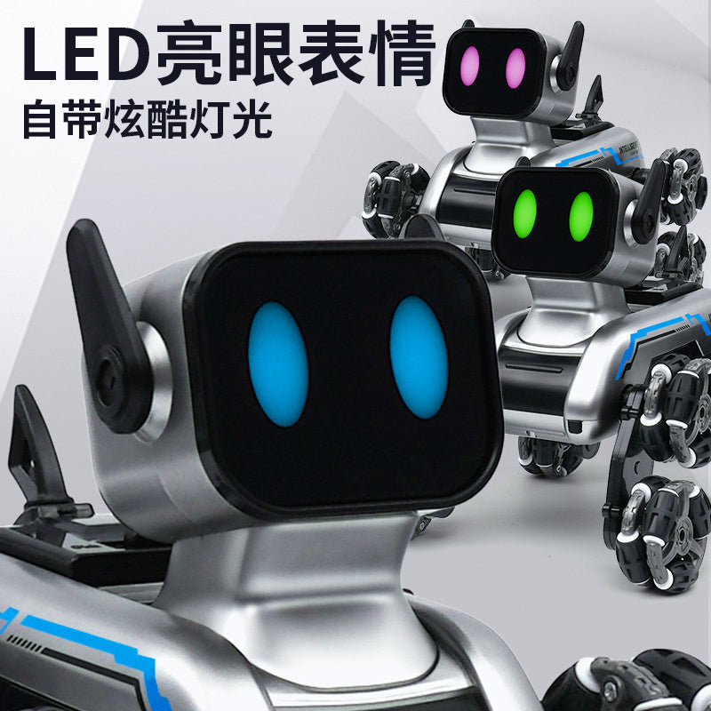 Children's Remote Control Car Intelligent Robot Gesture Sensing Transforming Eight-Wheel Stunt Electric Mechanical Dog Toy Wholesale