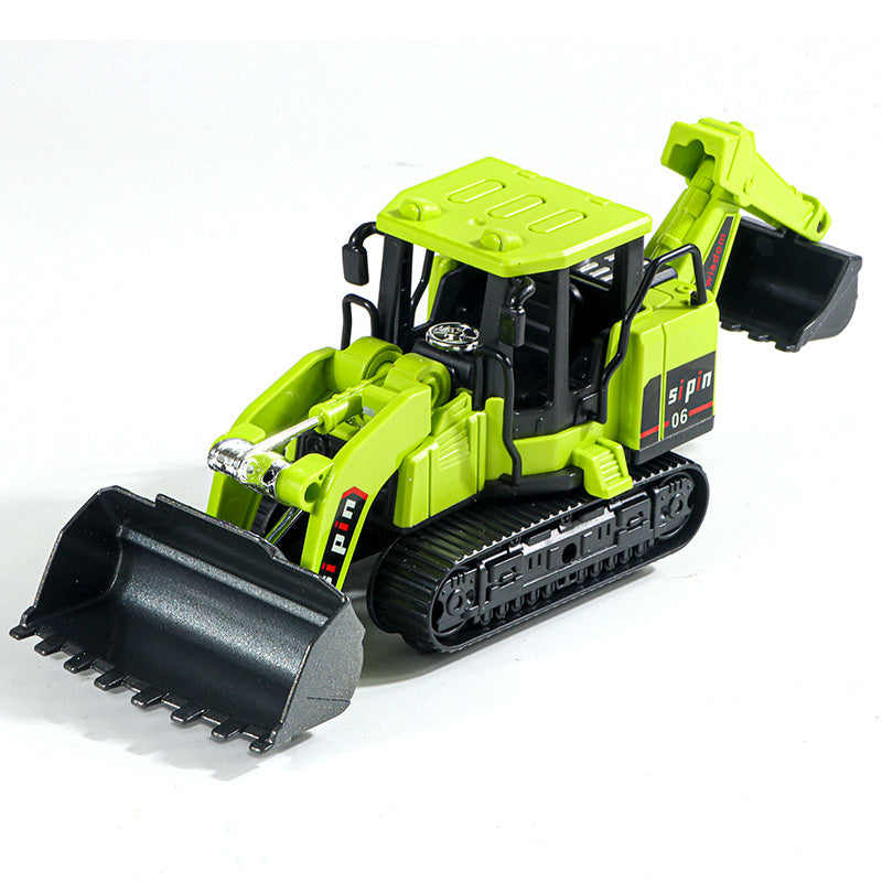 Children's Toy Alloy Excavator Dump Crane Car Model Bulldozer Boys' Truck Engineering Vehicle