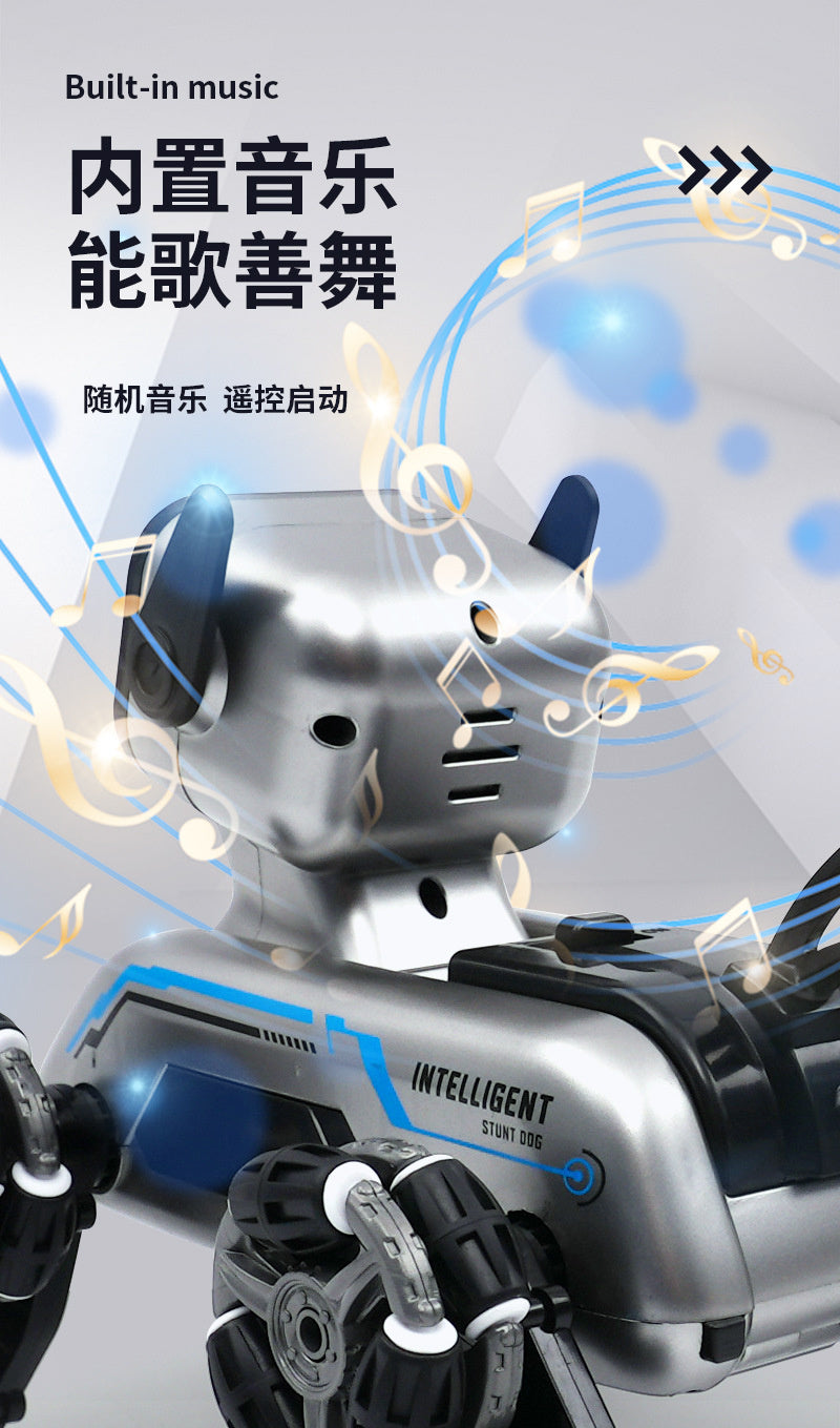 Children's Remote Control Car Intelligent Robot Gesture Sensing Transforming Eight-Wheel Stunt Electric Mechanical Dog Toy Wholesale