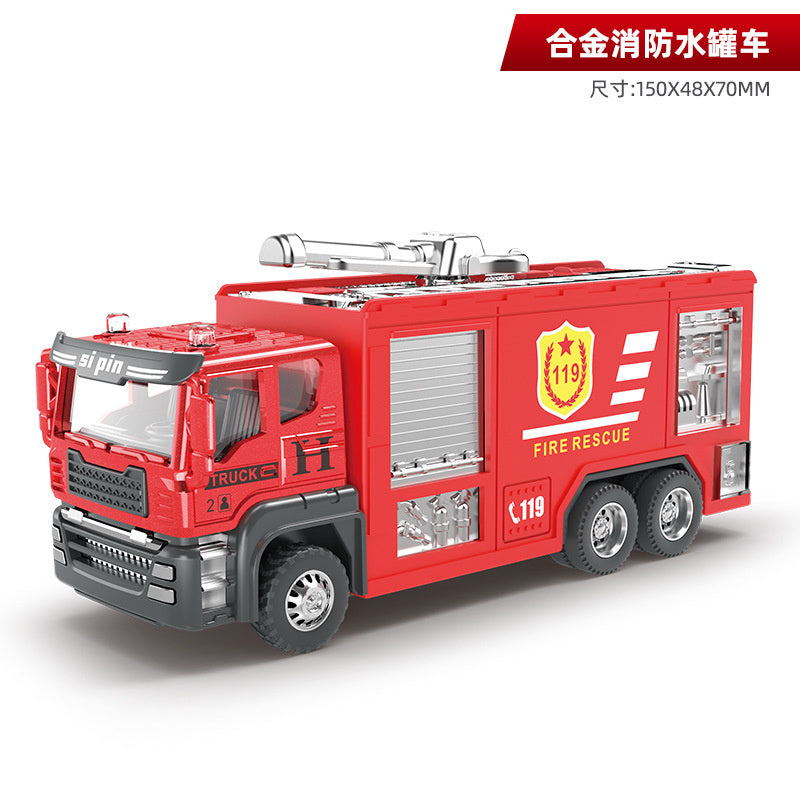 Children's Toy Alloy Excavator Dump Crane Car Model Bulldozer Boys' Truck Engineering Vehicle