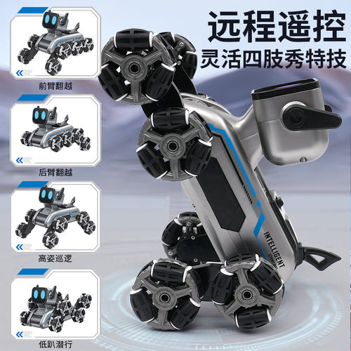 Children's Remote Control Car Intelligent Robot Gesture Sensing Transforming Eight-Wheel Stunt Electric Mechanical Dog Toy Wholesale