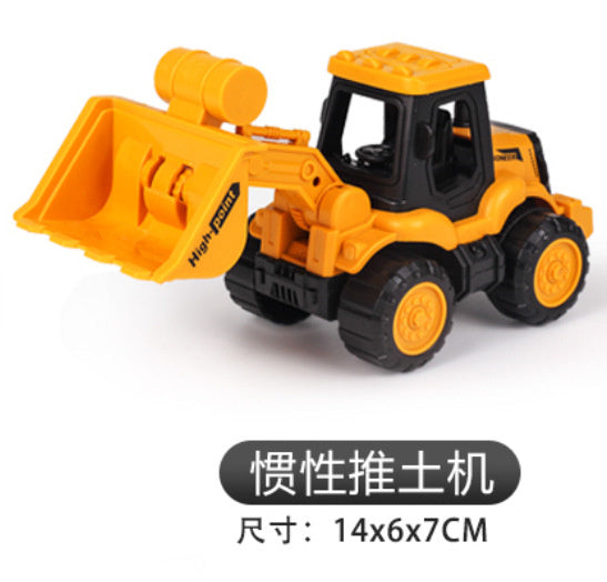 Children's Toy Alloy Excavator Dump Crane Car Model Bulldozer Boys' Truck Engineering Vehicle
