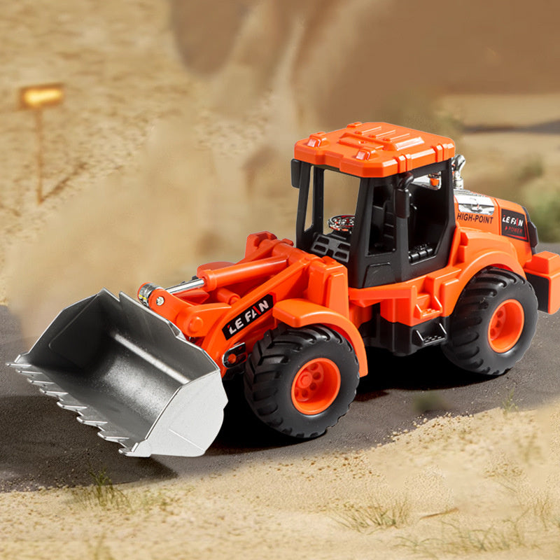 Children's Toy Alloy Excavator Dump Crane Car Model Bulldozer Boys' Truck Engineering Vehicle