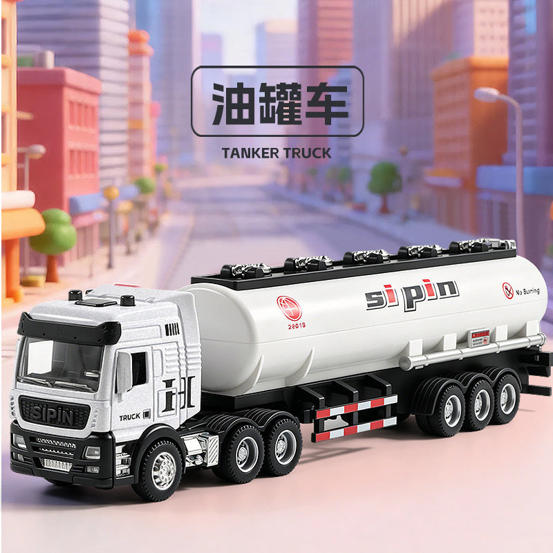 Children's Toy Alloy Excavator Dump Crane Car Model Bulldozer Boys' Truck Engineering Vehicle